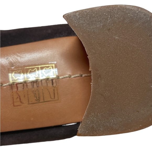 Prada- Vintage Suede Mocha Block Heel Loafer Size 38 VGUC - Picture 9 of 9